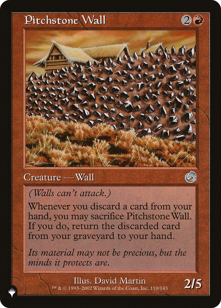 Pitchstone Wall [The List Reprints] | I Want That Stuff Brandon