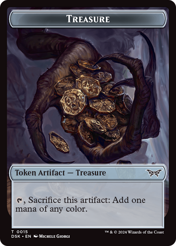 Treasure // Copy Double-Sided Token [Duskmourn: House of Horror Tokens] | I Want That Stuff Brandon