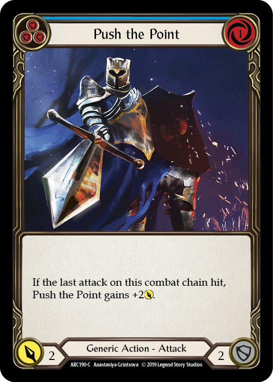 Push the Point (Blue) [ARC190-C] (Arcane Rising)  1st Edition Normal | I Want That Stuff Brandon