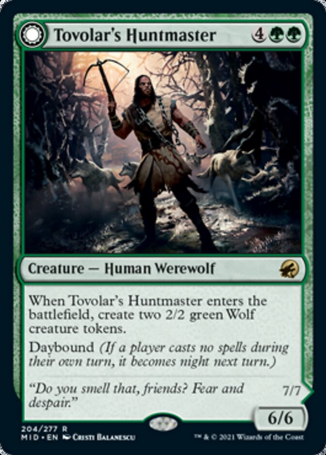 Tovolar's Huntmaster // Tovolar's Packleader [Innistrad: Midnight Hunt] | I Want That Stuff Brandon