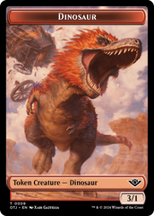 Dinosaur // Plot Double-Sided Token [Outlaws of Thunder Junction Tokens] | I Want That Stuff Brandon