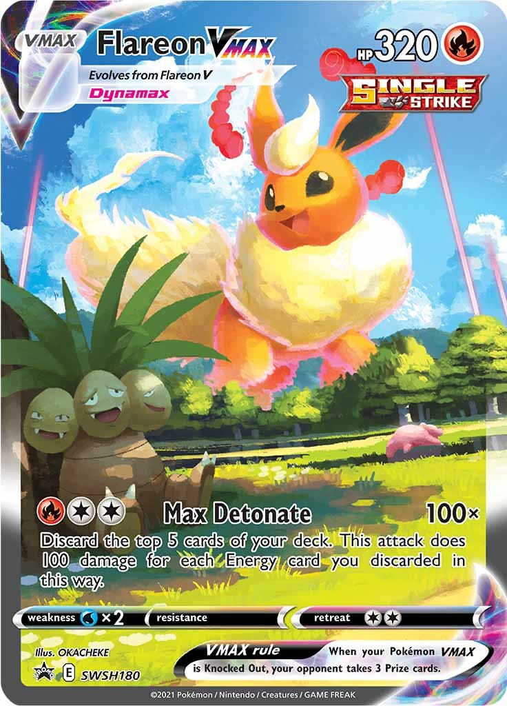 Flareon VMAX (SWSH180) [Sword & Shield: Black Star Promos] | I Want That Stuff Brandon