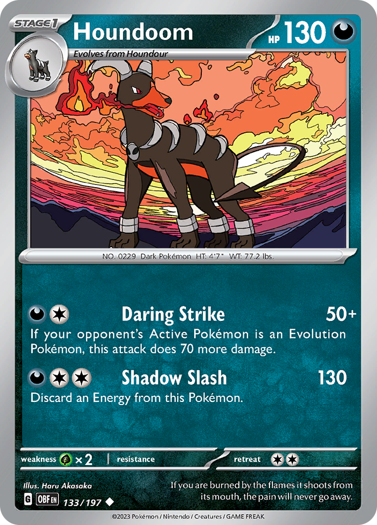 Houndoom (133/197) [Scarlet & Violet: Obsidian Flames] | I Want That Stuff Brandon