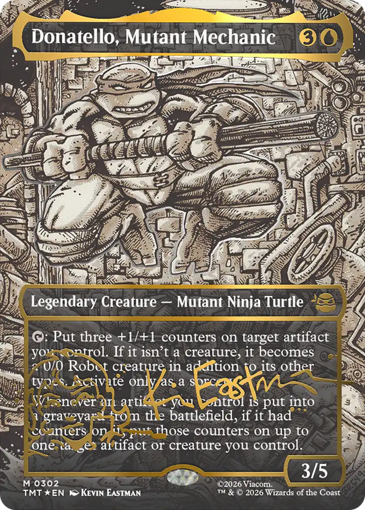 Donatello, Mutant Mechanic (Borderless) (Gold-Stamped Signature) [Teenage Mutant Ninja Turtles] | I Want That Stuff Brandon