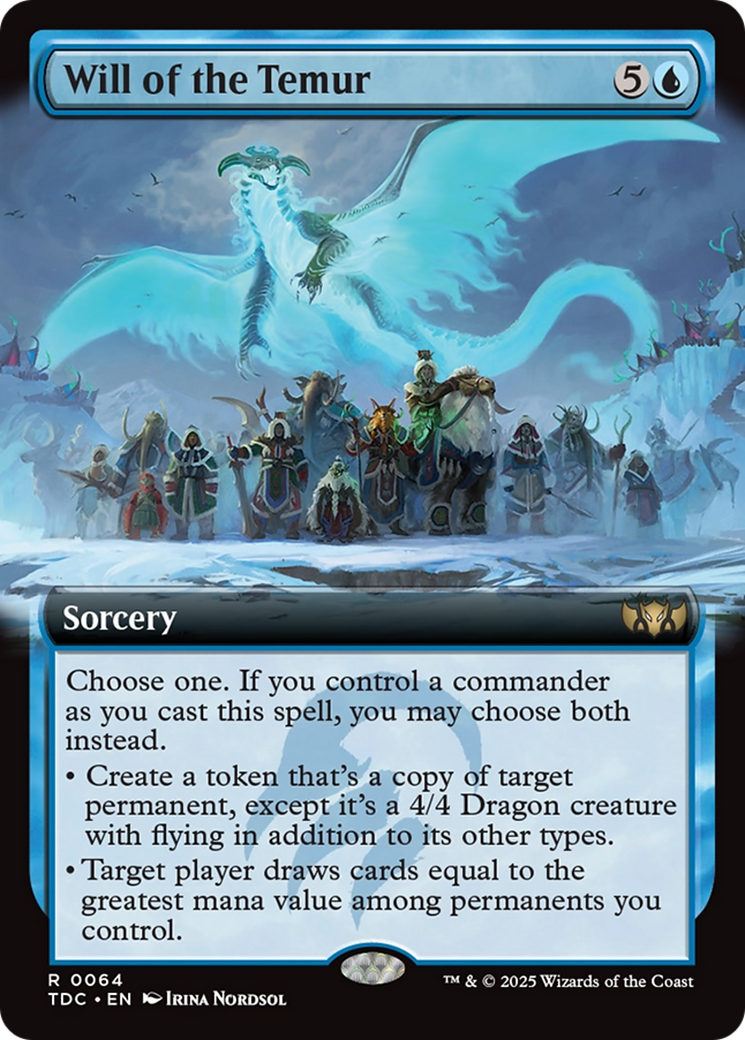 Will of the Temur (Extended Art) [Tarkir: Dragonstorm Commander] | I Want That Stuff Brandon