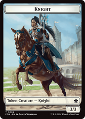 Human // Knight Double-Sided Token [Foundations Tokens] | I Want That Stuff Brandon