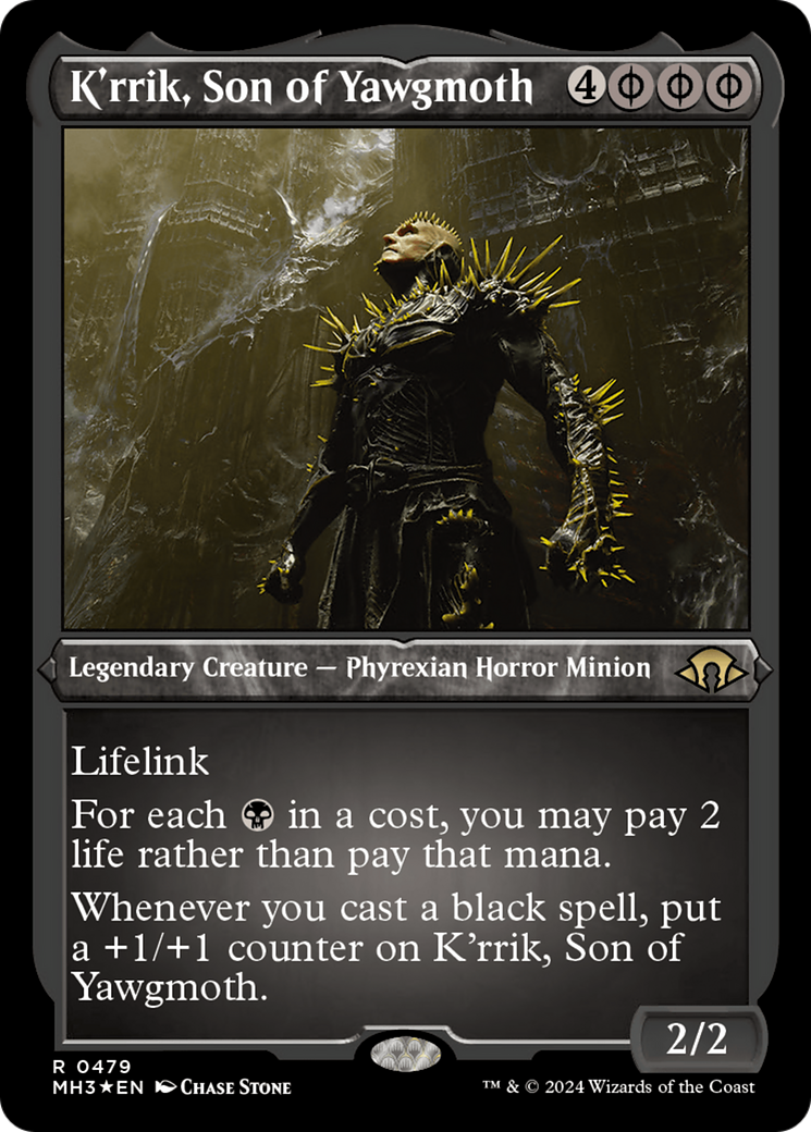 K'rrik, Son of Yawgmoth (Foil Etched) [Modern Horizons 3] | I Want That Stuff Brandon