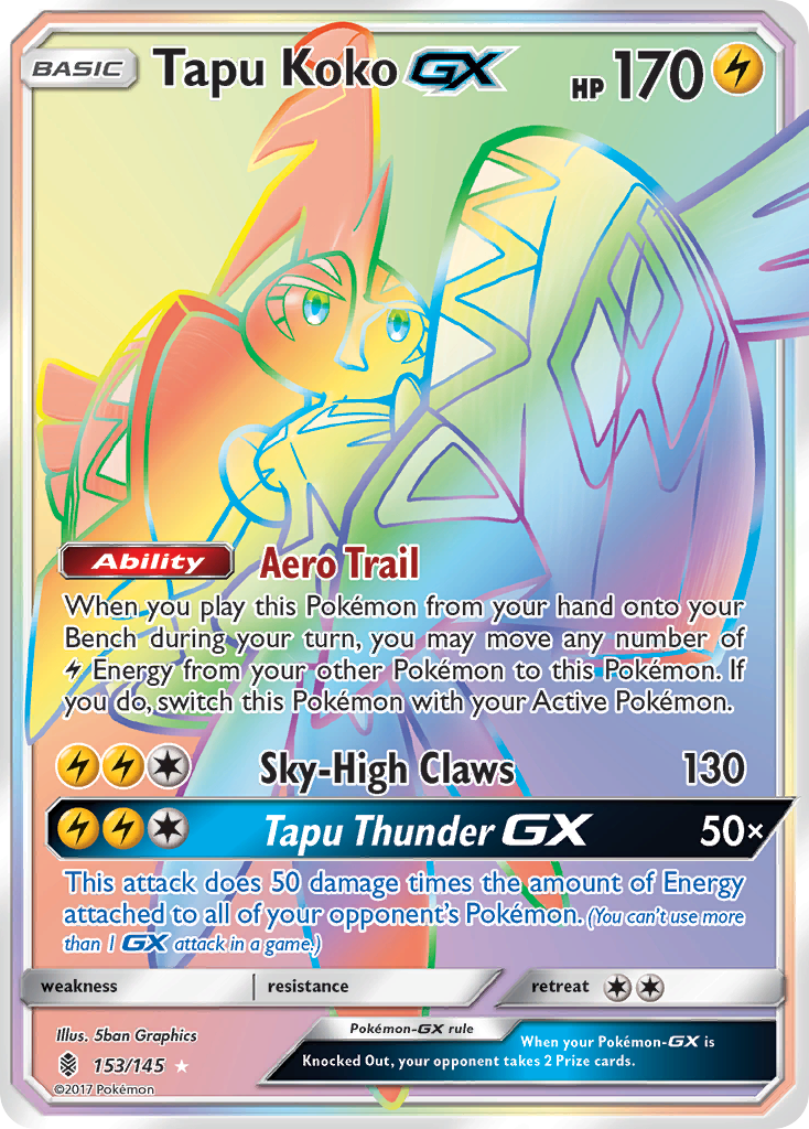 Tapu Koko GX (153/145) [Sun & Moon: Guardians Rising] | I Want That Stuff Brandon