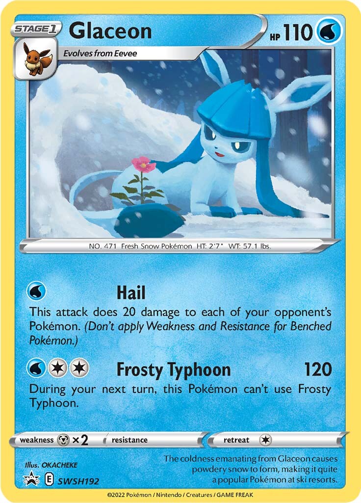 Glaceon (SWSH192) [Sword & Shield: Black Star Promos] | I Want That Stuff Brandon