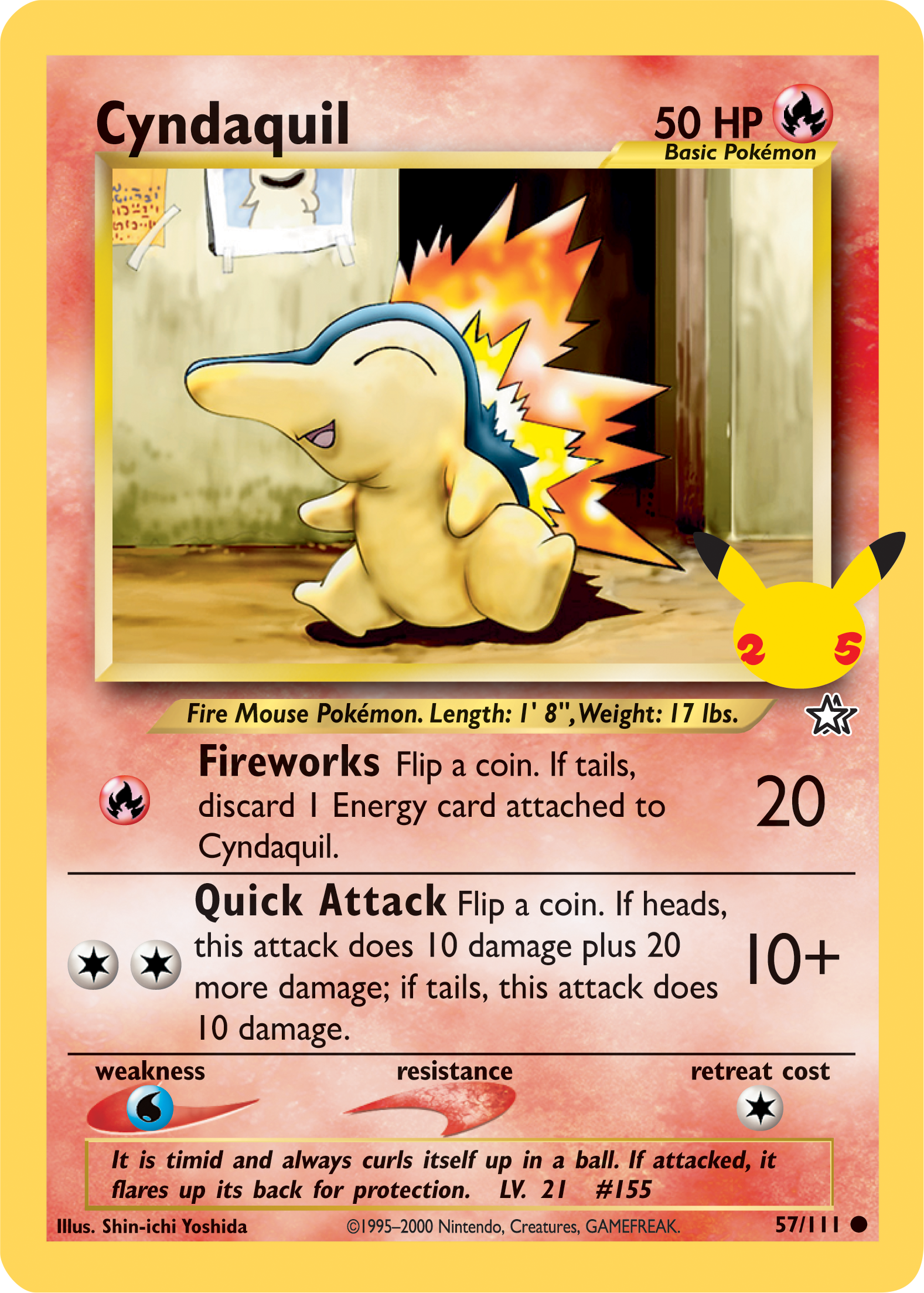 Cyndaquil (57/111) (Jumbo Card) [First Partner Pack] | I Want That Stuff Brandon