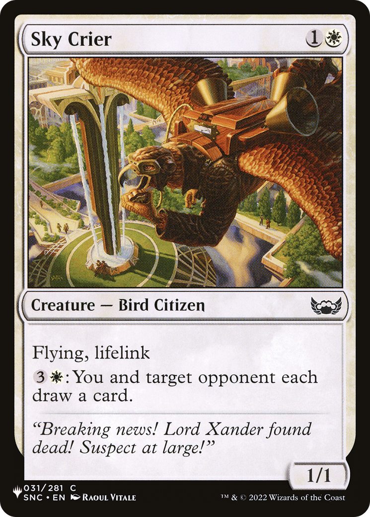 Sky Crier [The List Reprints] | I Want That Stuff Brandon