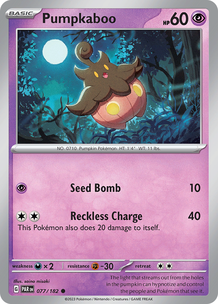 Pumpkaboo (077/182) [Scarlet & Violet: Paradox Rift] | I Want That Stuff Brandon