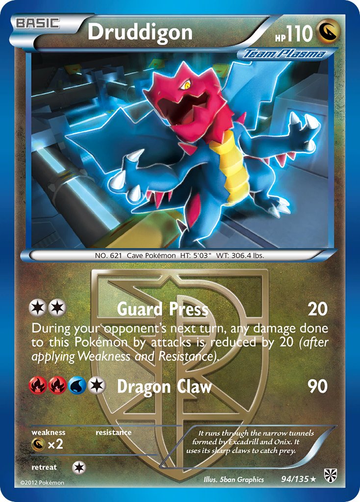 Druddigon (94/135) (Theme Deck Exclusive) [Black & White: Plasma Storm] | I Want That Stuff Brandon