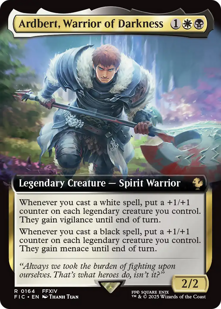 Ardbert, Warrior of Darkness (Extended Art) [FINAL FANTASY Commander] | I Want That Stuff Brandon