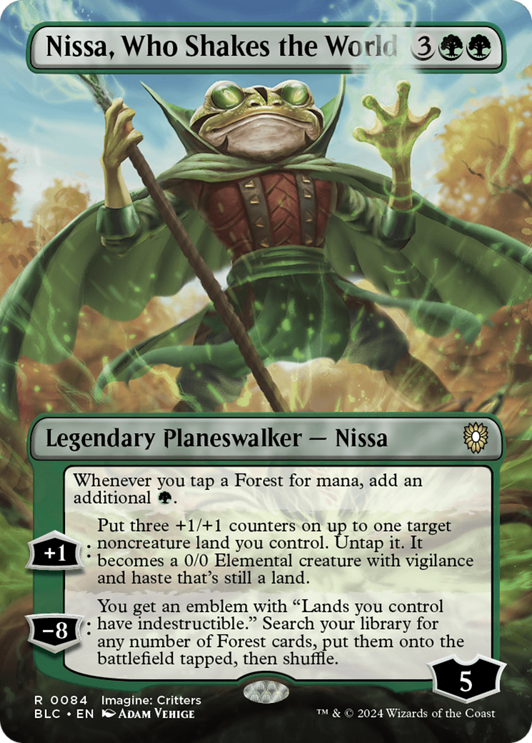 Nissa, Who Shakes the World (Borderless) [Bloomburrow Commander] | I Want That Stuff Brandon