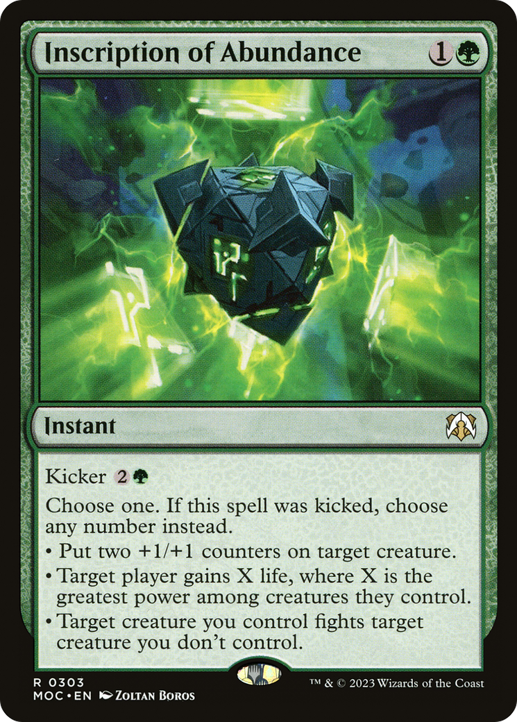 Inscription of Abundance [March of the Machine Commander] | I Want That Stuff Brandon