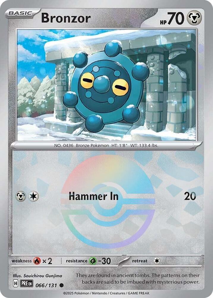 Bronzor (066/131) (Poke Ball Pattern) [Scarlet & Violet: Prismatic Evolutions] | I Want That Stuff Brandon