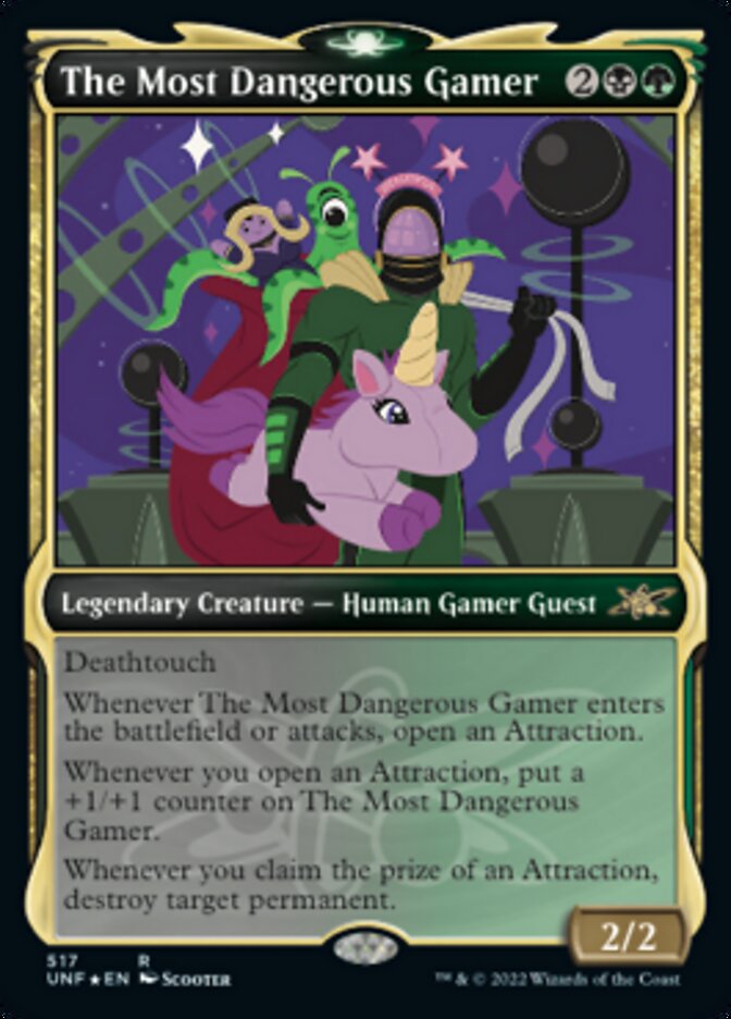 The Most Dangerous Gamer (Showcase) (Galaxy Foil) [Unfinity] | I Want That Stuff Brandon