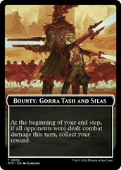 Bounty: Gorra Tash and Silas // Bounty Rules Double-Sided Token [Outlaws of Thunder Junction Commander Tokens] | I Want That Stuff Brandon