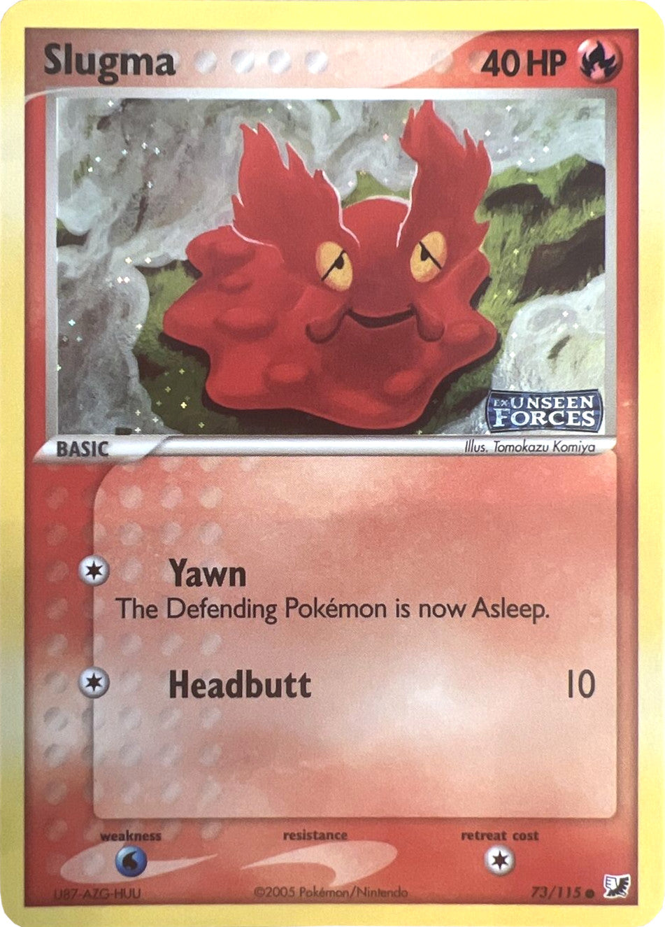 Slugma (73/115) (Stamped) [EX: Unseen Forces] | I Want That Stuff Brandon