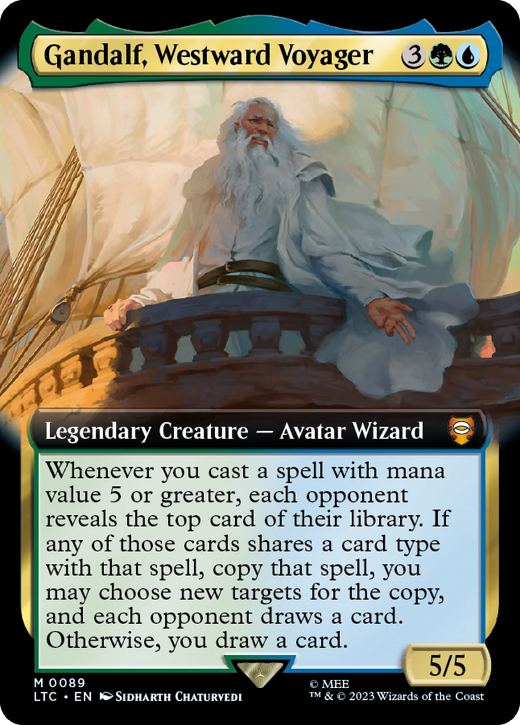 Gandalf, Westward Voyager (Extended Art) [The Lord of the Rings: Tales of Middle-Earth Commander] | I Want That Stuff Brandon