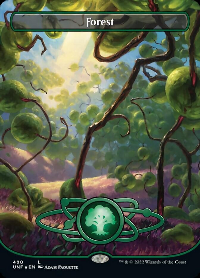 Forest (490) (Planetary Space-ic Land) (Galaxy Foil) [Unfinity] | I Want That Stuff Brandon