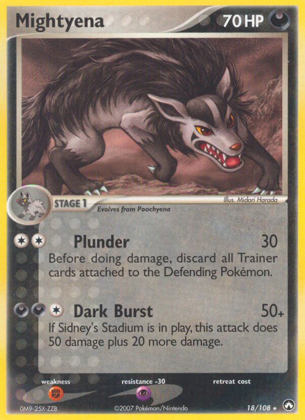 Mightyena (18/108) (Theme Deck Exclusive) [EX: Power Keepers] | I Want That Stuff Brandon
