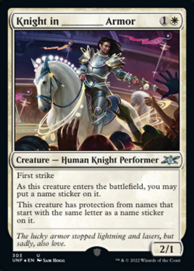 Knight in _____ Armor (Galaxy Foil) [Unfinity] | I Want That Stuff Brandon