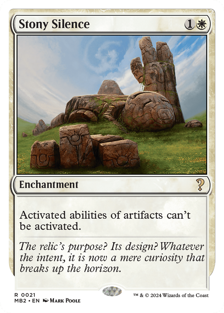Stony Silence (White Border) [Mystery Booster 2] | I Want That Stuff Brandon