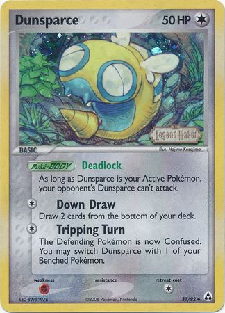 Dunsparce (31/92) (Stamped) [EX: Legend Maker] | I Want That Stuff Brandon