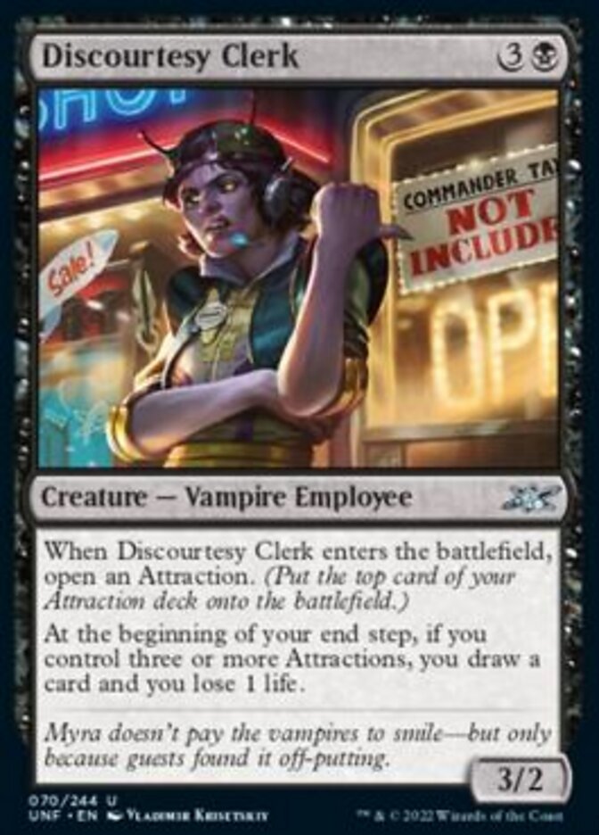 Discourtesy Clerk [Unfinity] | I Want That Stuff Brandon