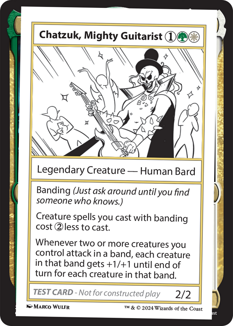 Chatzuk, Mighty Guitarist [Mystery Booster 2 Playtest Cards] | I Want That Stuff Brandon