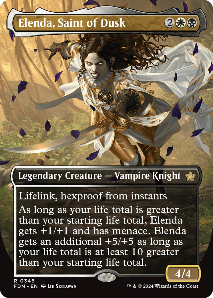 Elenda, Saint of Dusk (Borderless) [Foundations] | I Want That Stuff Brandon