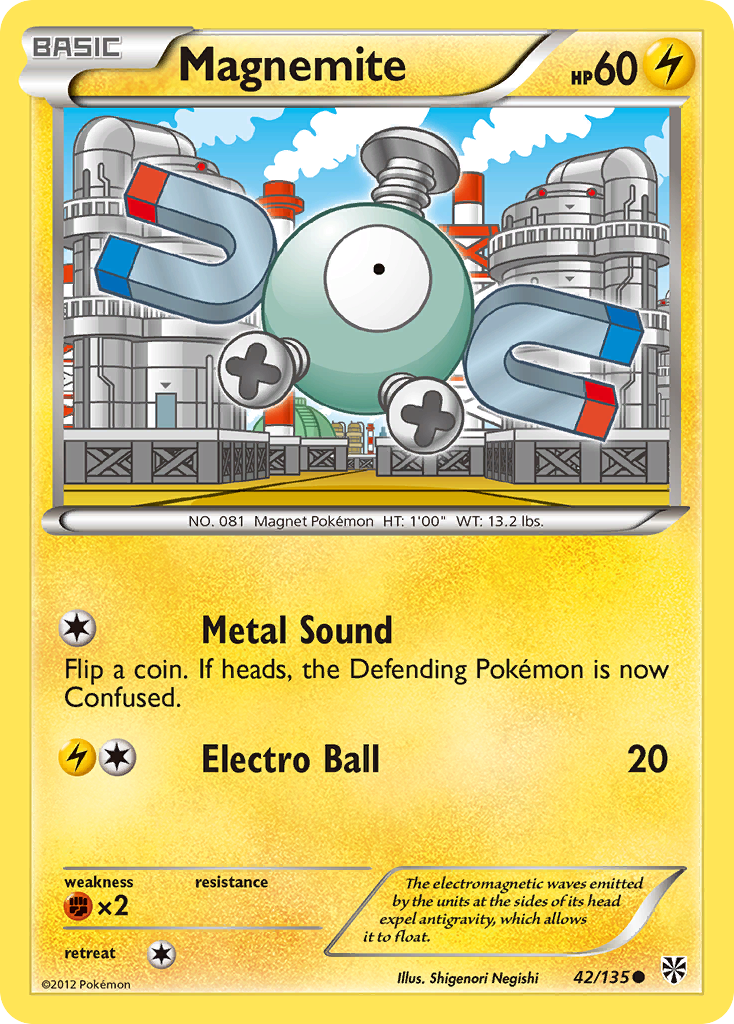 Magnemite (42/135) [Black & White: Plasma Storm] | I Want That Stuff Brandon