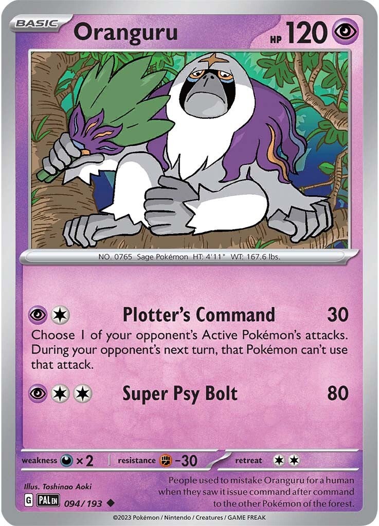 Oranguru (094/193) [Scarlet & Violet: Paldea Evolved] | I Want That Stuff Brandon