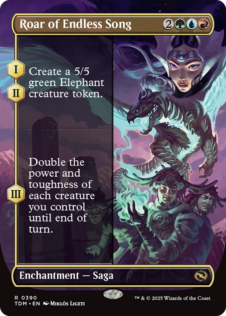 Roar of Endless Song (Borderless) [Tarkir: Dragonstorm] | I Want That Stuff Brandon