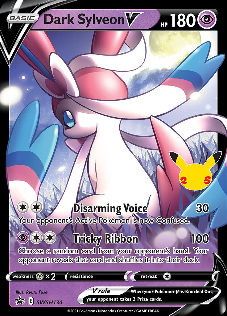 Dark Sylveon V (SWSH134) (Celebrations) [Sword & Shield: Black Star Promos] | I Want That Stuff Brandon