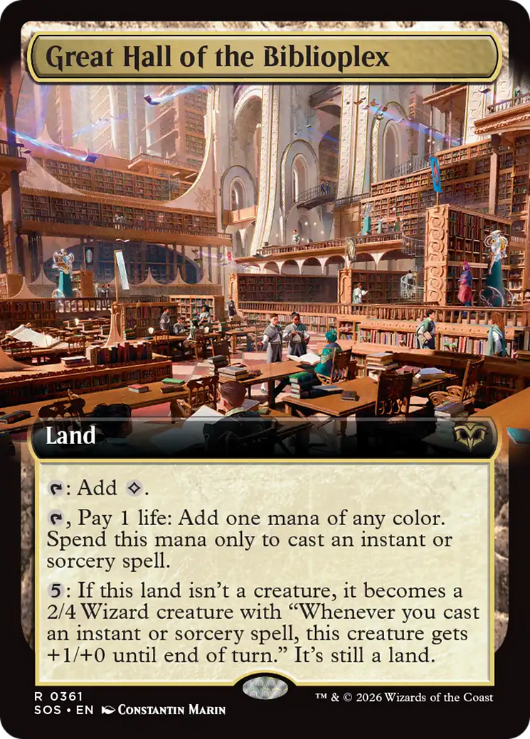 Great Hall of the Biblioplex (Extended Art) [Secrets of Strixhaven] | I Want That Stuff Brandon