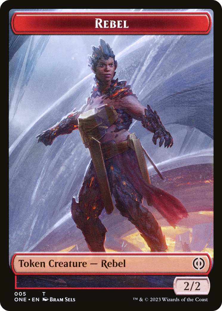 Rebel // Drone Double-Sided Token [Phyrexia: All Will Be One Tokens] | I Want That Stuff Brandon