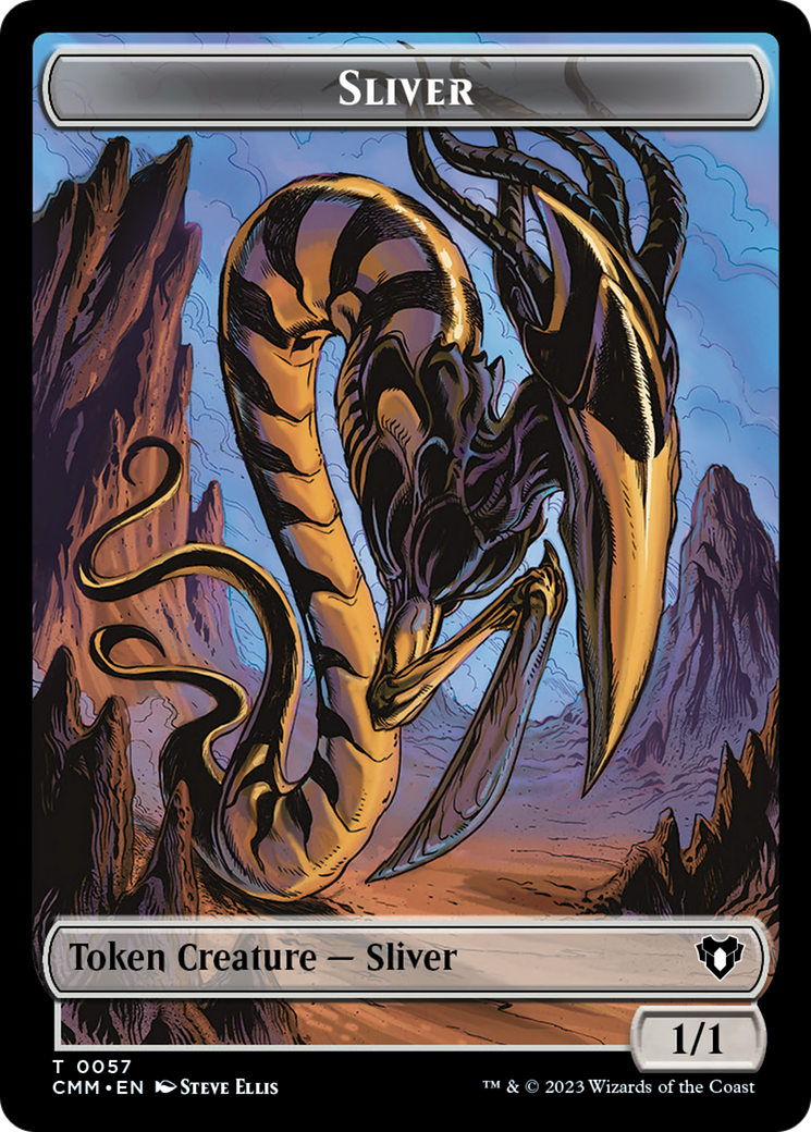 Sliver Army // Sliver Double-Sided Token [Commander Masters Tokens] | I Want That Stuff Brandon