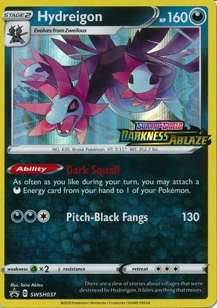 Hydreigon (SWSH037) (Prerelease Promo) [Sword & Shield: Black Star Promos] | I Want That Stuff Brandon