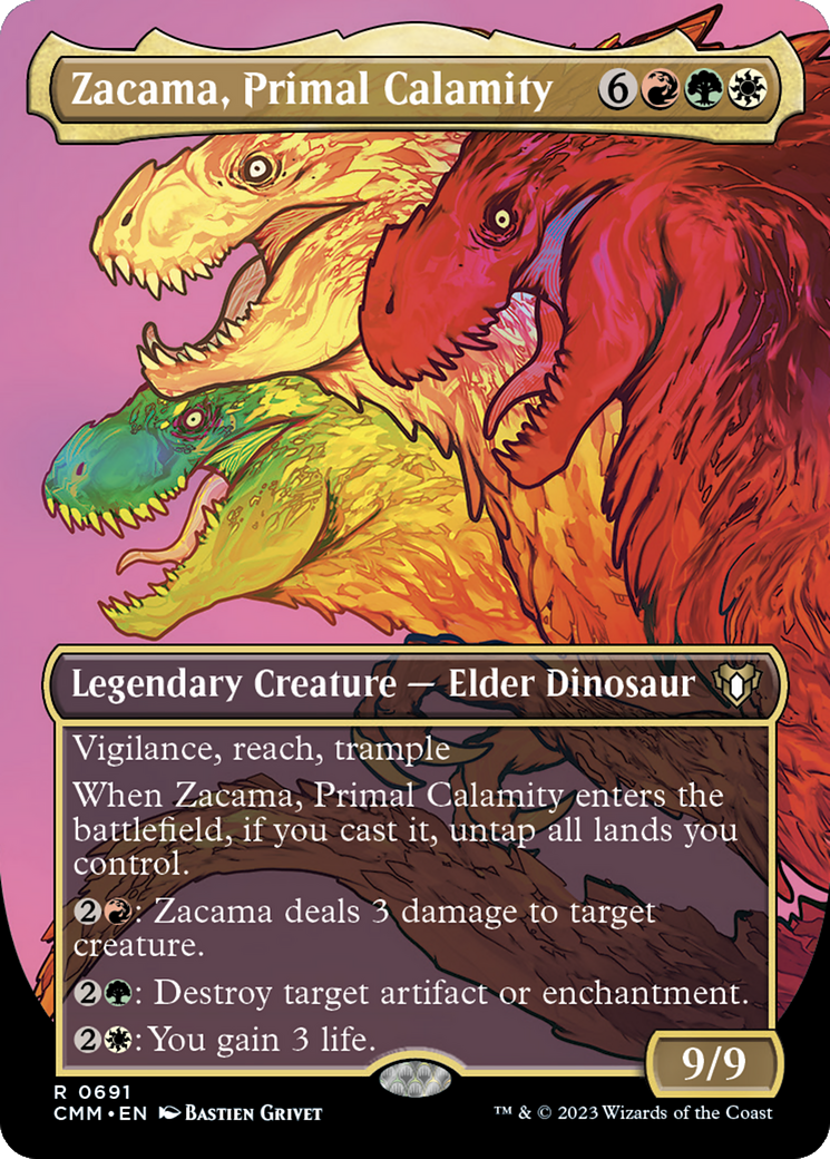 Zacama, Primal Calamity (Borderless Profile) [Commander Masters] | I Want That Stuff Brandon