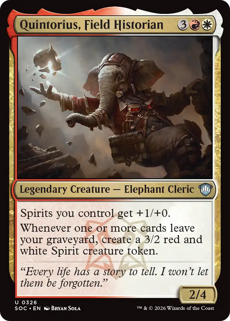 Quintorius, Field Historian [Secrets of Strixhaven Commander] | I Want That Stuff Brandon