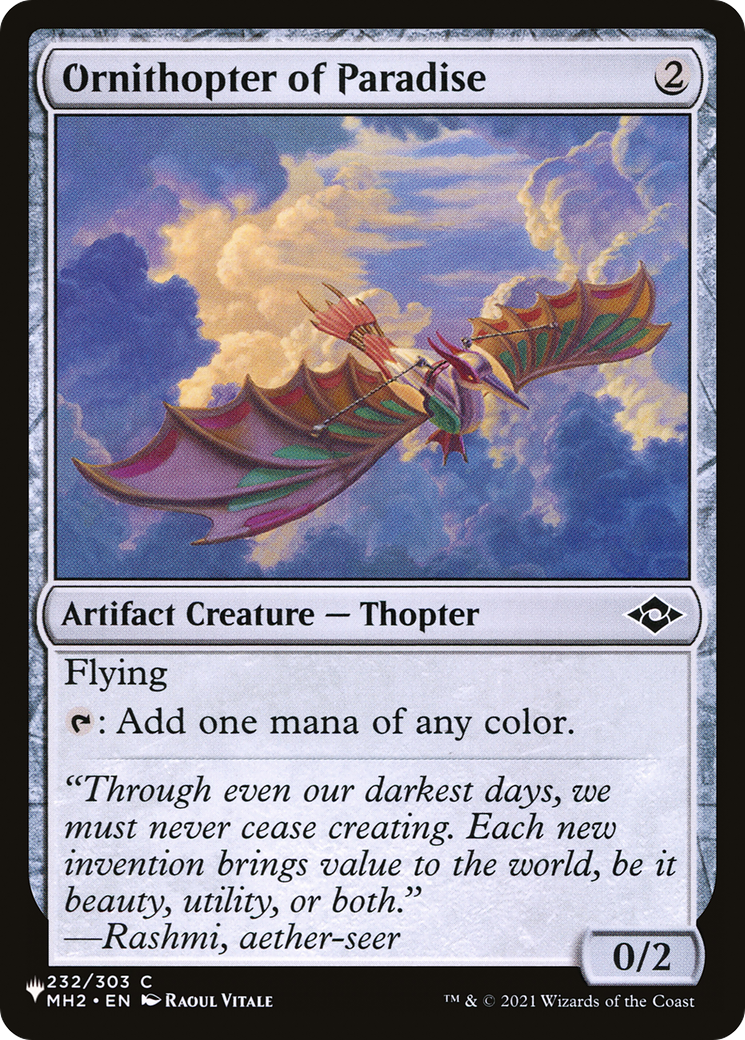 Ornithopter of Paradise [The List] | I Want That Stuff Brandon