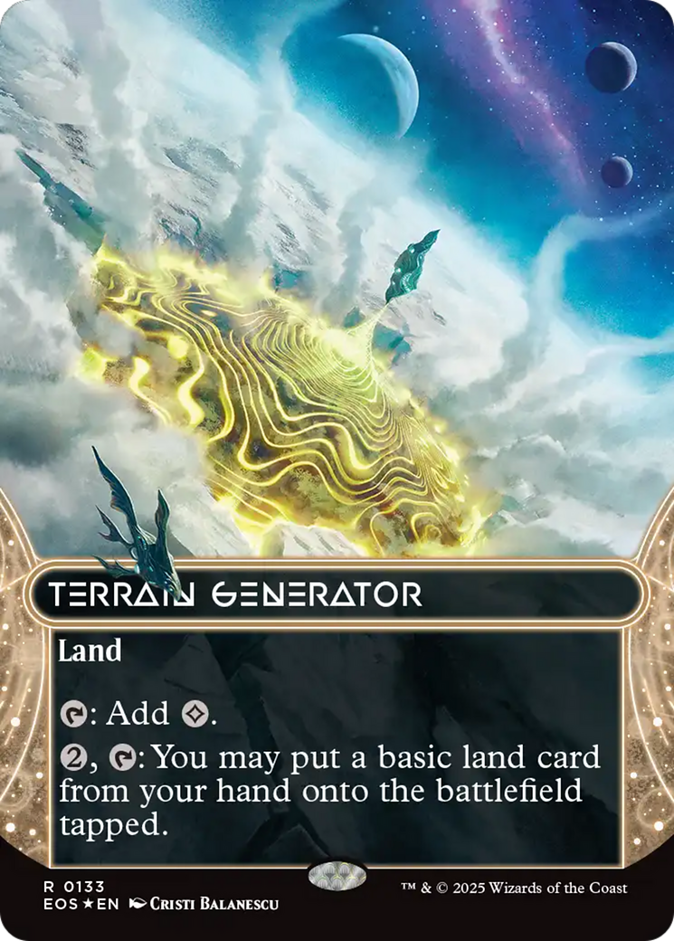 Terrain Generator (0133) (Borderless) (Galaxy Foil) [Edge of Eternities: Stellar Sights] | I Want That Stuff Brandon