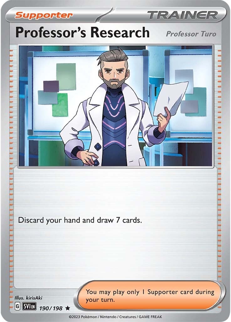 Professor's Research (Professor Turo) (190/198) [Scarlet & Violet: Base Set] | I Want That Stuff Brandon