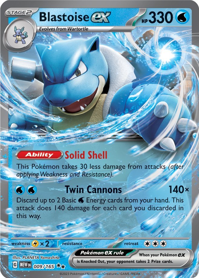 Blastoise ex (009/165) [Scarlet & Violet 151] | I Want That Stuff Brandon