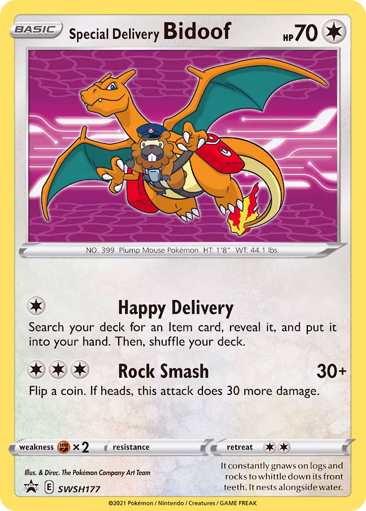 Special Delivery Bidoof (SWSH177) [Sword & Shield: Black Star Promos] | I Want That Stuff Brandon