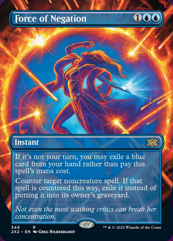 Force of Negation (Borderless Alternate Art) [Double Masters 2022] | I Want That Stuff Brandon