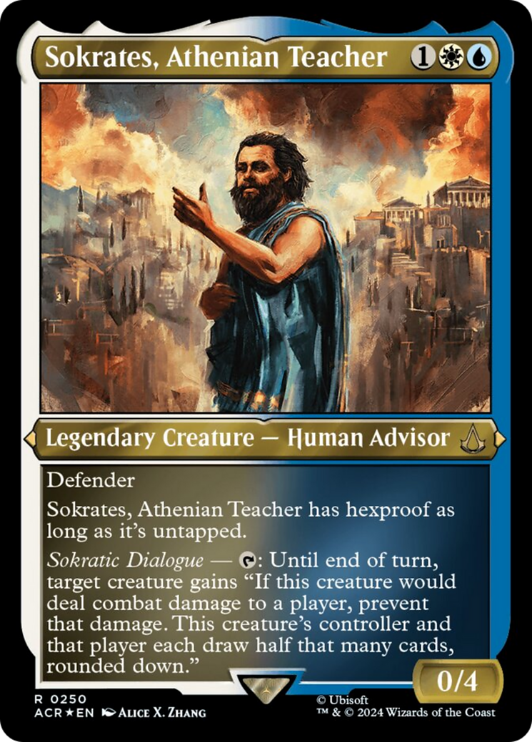 Sokrates, Athenian Teacher (Foil Etched) [Assassin's Creed] | I Want That Stuff Brandon